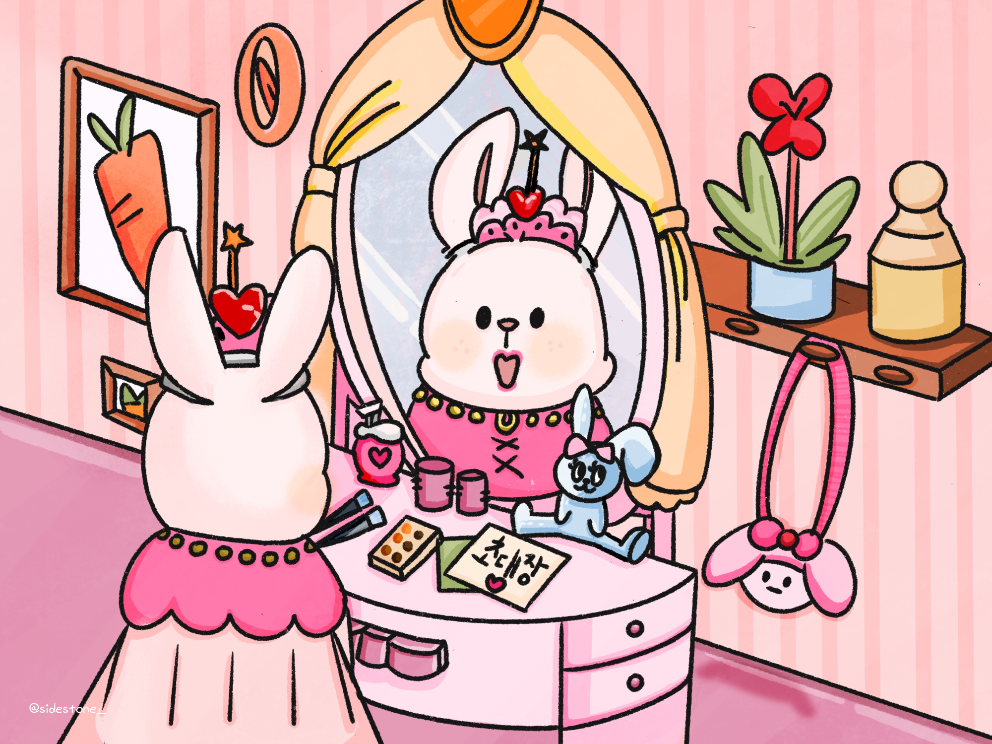 띠그래 띠어리 — 토끼 일러스트